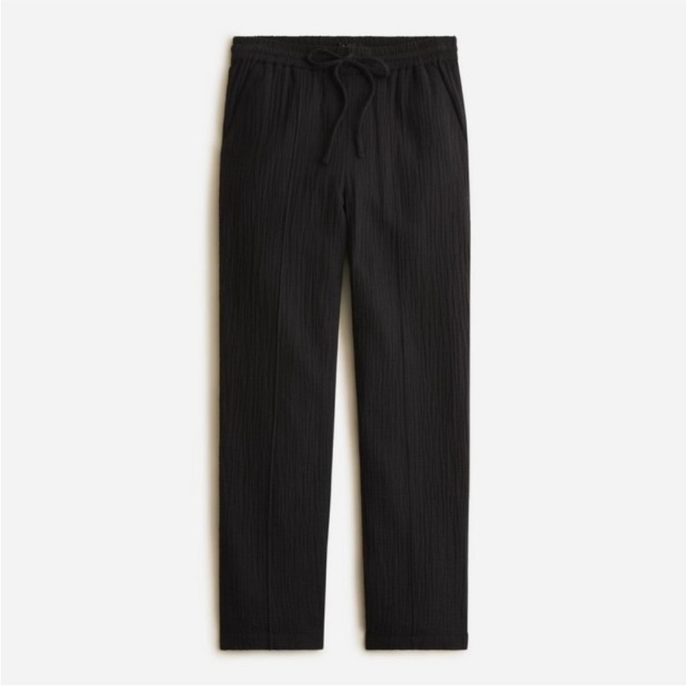 J Crew Seaside Pants in Soft Gauze Black XXL